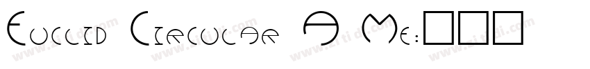 Euclid Circular A Me字体转换